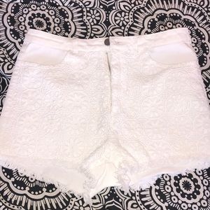 white jean shorts